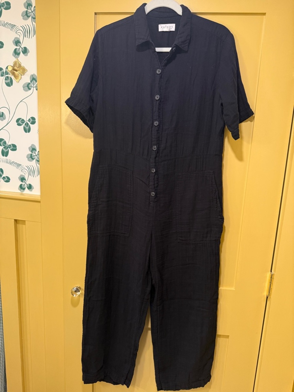 Velvet by Graham & Spencer black gauze jumpsuit